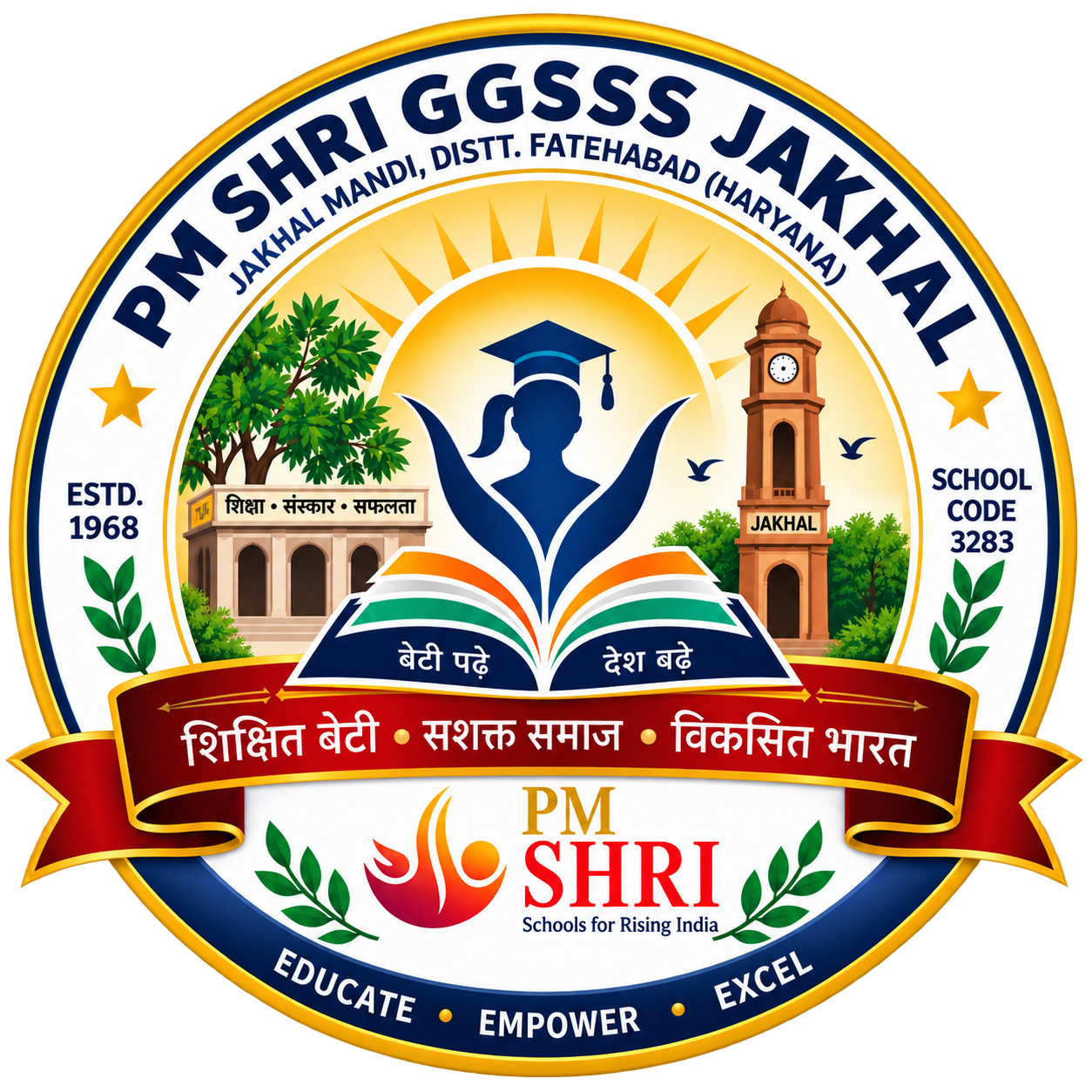 PM SHRI GGSSS Jakhal logo